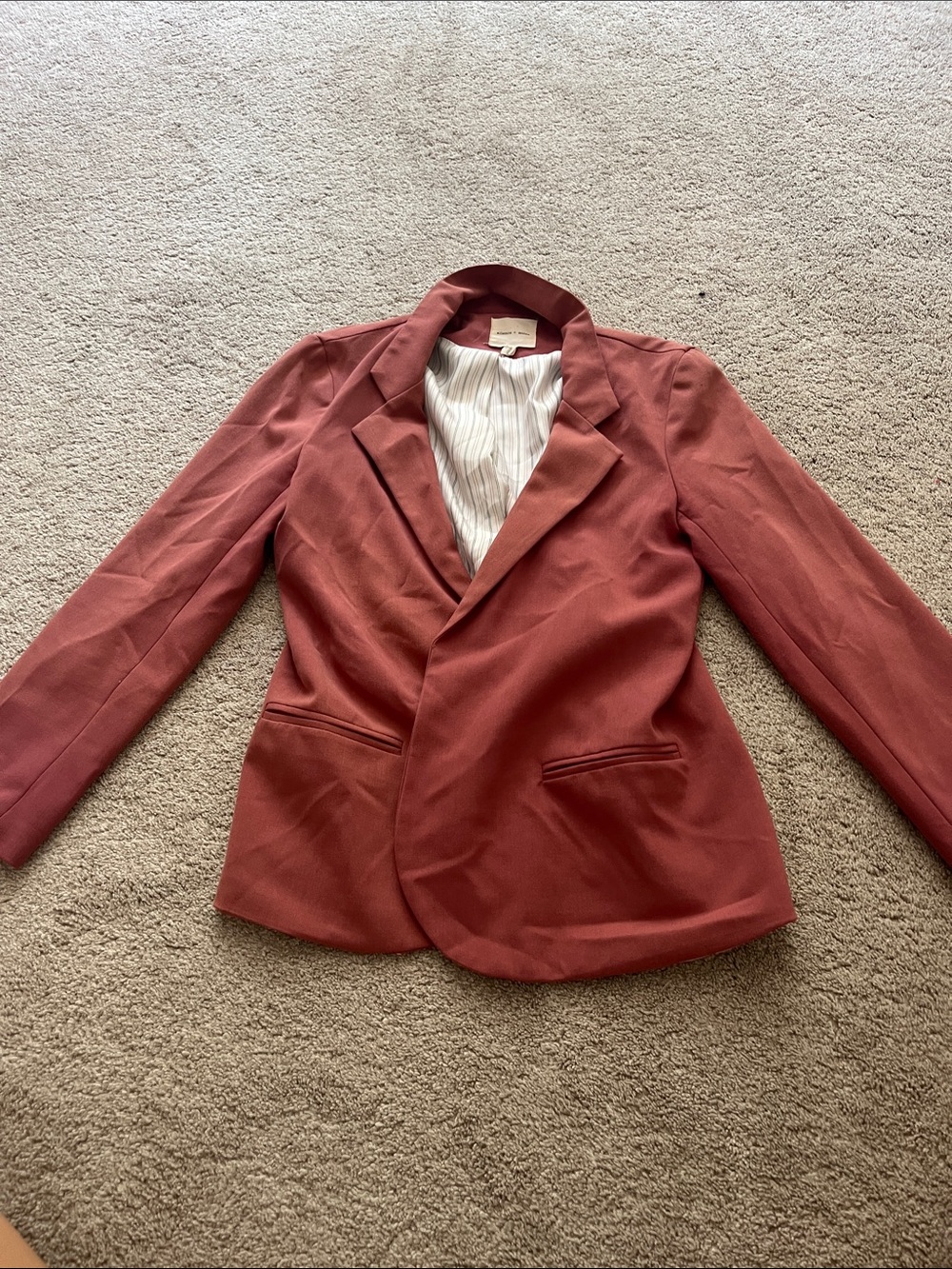 Women's Rust Blazer Jacket - Classic Tailored Style